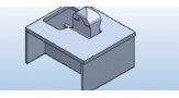 Right small container fixator for RGS wagon